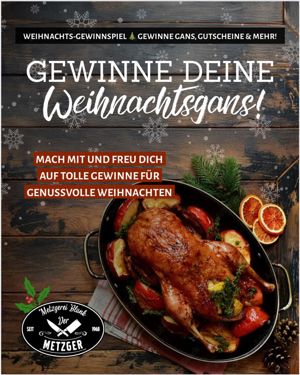 Gewinne deine Weihnachtsgans.